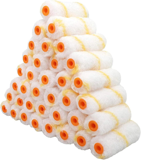 Juvale 36 Pack Mini Paint Roller Covers, Supplies, Roller Brush (4 in)...