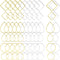 Oubaka 216pcs Beading Hoop Earrings 3 Shapes Earring Hoops Hypoallergenic Earring Finding Square Teardrop Round Earrings Beading Hoop Bulk for DIY...