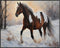 Posterizer 1 pcs-majestic horse in snowy winter scene-oil painting style-2-Art for Animal Lovers-Landscape & Nature Art-Decor for Home & Office- u...