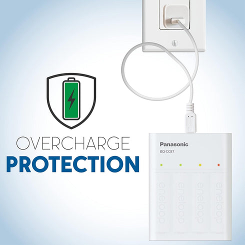 Panasonic BQ-CC87ABBA eneloop Advanced Individual Battery Charger with Portable Charging Technology, White......