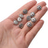 50pcs 10mm Alloy Antique Silver Spacer Bead Flower Bead Spacers European Spacers Jewelry Spacer Charms with A Box for Bracelet Necklace Jewelry Ma...