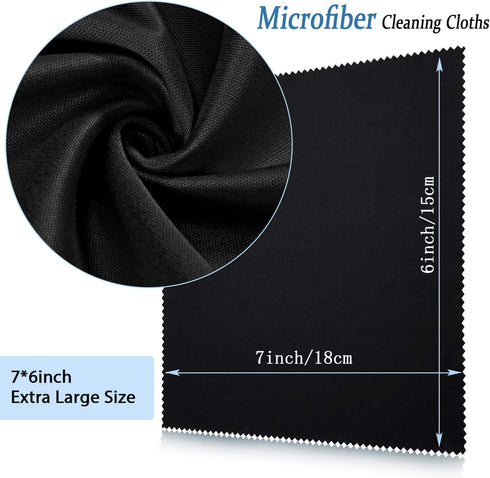 50 Pieces Microfiber Cleaning Cloths for Glasses 7 x 6 Inch Eyeglasses Cleaning Cloth Lens Glasses Cleaning Cloth for Electronics Glasses Screen C...