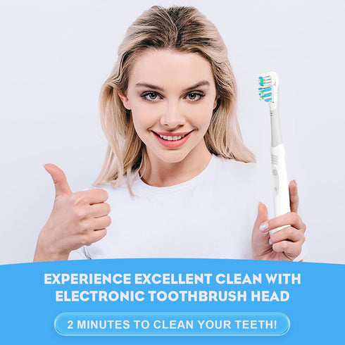 20Pcs Electric Oral Toothbrush Replacements Heads Dual Cross Action Clean Attachments Sensitive Brush Refill Rotating Sets 3D White Fit for Oral B...