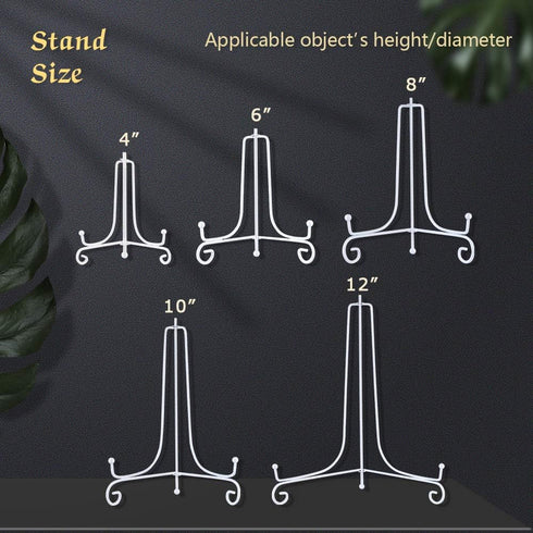 Artliving (2 pack 12" Iron Large Plate Stand, White Iron Easel Picture Frame Display Photo Holder Stand, Displays Picture Frames, Cookbooks, Decor...