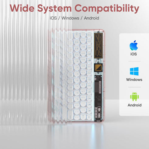 OMOTON Multi-Device Bluetooth Keyboard for iPad, iPhone and Other Bluetooth Enabled Devices, Including iOS, Android, Windows, Easy-Switch up to 3 ...