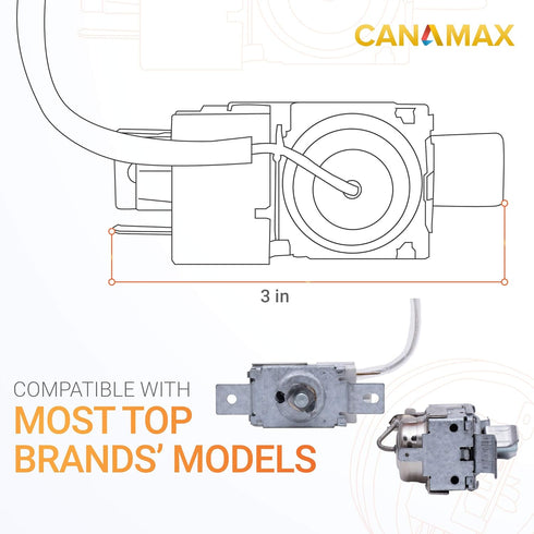 Upgraded 2198202 Refrigerator Cold Control Thermostat Replacement Part by Canamax - Compatible with Whirlpool and Kenmore Refrigerators - Replaces 2161284, WP2198202VP, WP2198202