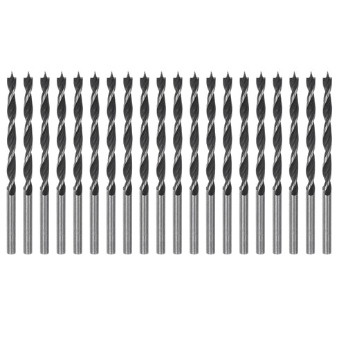 20pcs Brad Point Drill Bits 3.5mm(9/64") Dia Straight Round Shank Metric Brad Point Spiral Twist Drill Bits for Softwood Hardwood Plywood Plastic ...