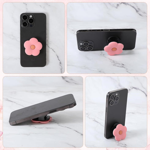 Daisy Flower Phone Grip Holder, Collapsible Expandable Silicone Phone Grip, Cute 2D Phone Back Holder Grip, Cell Phone Grip for Smartphone Tablet ...