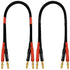 CESS-037-1f Banana Plug Male to Male Speaker Cable 12 Gauge 680 Strand Count Silicone Soft Wire, 2 Cables (1 Foot)...