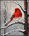 Posterizer 1 pcs-cute little bird in snowy winter scene -12-Art for Animal Lovers-Landscape & Nature Art-Decor for Home & Office- unframed wall ar...