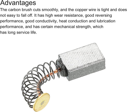 PATIKIL Carbon Brushes 0.51x0.31x2.81 Inch for Electric Motors Power Tool Angle Grinder Table Saw Spare Part Repair, 4 Pack...