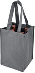 True Wine Tote Bag, 4 Bottle Wine Carrier, Wine Carrier Tote Bag with Dividers, Reusable Wine Bags, Wine Bottle Carrier Tote, Gray, Set of 1...