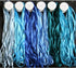 New 7mm Size ThreadNanny 6 Spools of 100% Pure Silk Ribbons - Blue Tones - 60 Meters x 7mm...