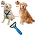 ANCHOR Pet Grooming Brush-Double Sided Shedding and Dematting Undercoat Rake Comb for Dogs and Cats, No More Nasty Shedding or Flying Hair (Blue),...