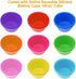 54 Pack Silicone Muffin Cups, Selizo Silicone Cupcake Baking Cups Reusable Muffin Liners Cupcake Wrapper Cups Holders for Muffins, Cupcakes, and C...