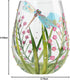 Enesco Lolita Stemless Dragonfly Wine Glass, 4.53-inch Height, 1 Count (Pack of 1)...