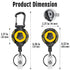 MNGARISTA Upgraded Heavy Duty Retractable Keychain, Belt Clip Ver. & Carabiner Ver., 10 oz Retraction, 31.5" Stainless Steel Cable, Tactical ID Ba...