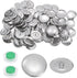 HARFINGTON 100 Sets Self Cover Button Kit 44L 1.1" 28mm with Wire Backs Aluminum Buttons to Cover Fabric Button Maker Covered Buttons Kit with 2 T...