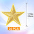 PAGOW 30pcs Gold Star Iron on Patch, Sew on Star Embroidered Patches, Iron on Fabric Patches, Appliques Embellishments Star Patches for Hats, Jack...