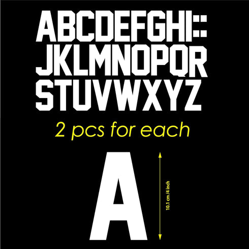 4-inch Iron-On Letters Heat Transfer Letters Paper DIY Letters Jersey Clothing T-Shirt Team Slogan (White)...