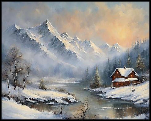 Posterizer 1 pcs-snowy winter scene of trees and nature 3-Art for Animal Lovers-Landscape & Nature Art-Decor for Home & Office- unframed wall art...