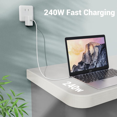 2FT USB 4 Cable, 240W Short C Cable Fast Charging, 40Gbps High Speed Data Transfer, 8K 60Hz Single and Dual 4K 60Hz Video Output...