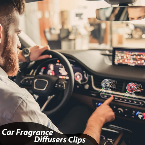 3 Pieces Air Freshener Record Player, Car Vent Clip Car Fragrance Diffusers Clips in Retro Style, 18 Pieces Aromatherapy Tablets Aromatherapy Repl...