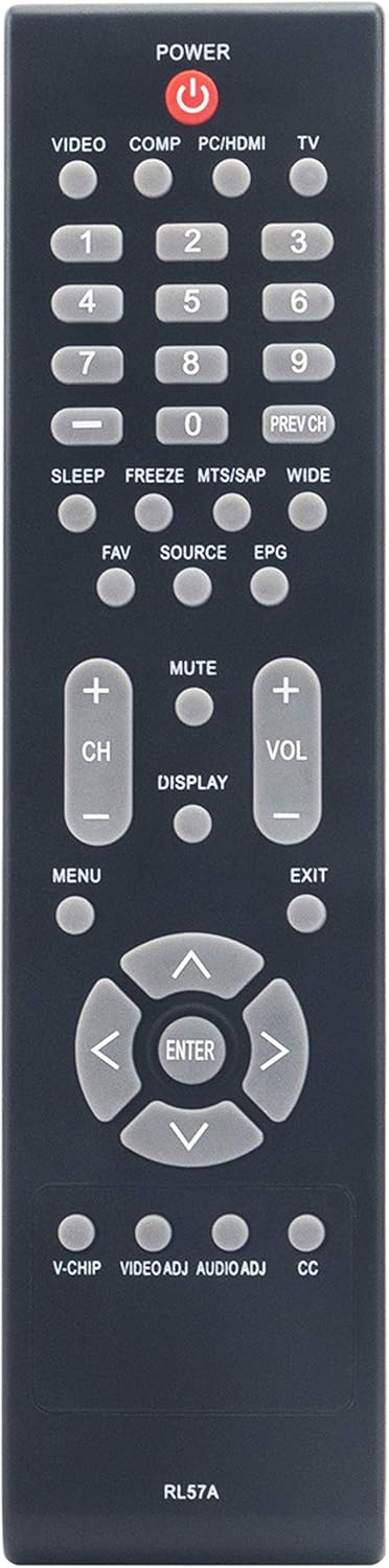 RL57A Replaced Remote fit for AOC Envision TV L19W861 L22W861 L26W861 L32W861 L37W861 L42H861 098TRABD3NEACC L26W831 L47H861 L42H831 L47H831, Repl...