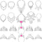 Sumind Doll Accessories Jewelry Set 20 Pieces Doll Necklace Crown Play Set Doll Dress up Jewelry includes 10 Necklaces and 10 Crowns for 11.5 Inch...