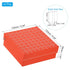 PATIKIL Cardboard Freezer Box, 2Pcs 81 Places Tube Rack Water Ice Resistant for 1.5/1.8/2.0ml Micro Centrifuge Tubes Tubes, Red...