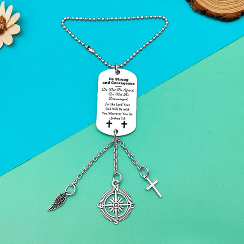 Christian Hanging Ornament for Car Religious Faith Gifts for Women Men Bible Verse Hanging Ornaments Car Pendant for Home Vehicle Christmas Birthd...