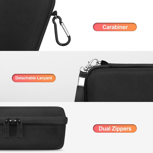 BOVKE Carrying Case Compatible with Blue Tees Golf Player Go Compact GPS Speaker Bluetooth Music & Audible GPS Portable Speaker, Mesh Pocket for C...