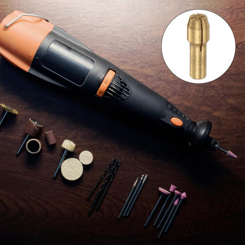 15pcs Brass Collet 0.5mm Brass Drill Chucks Mini Electric Grinder Quick Change Drill Chuck Bit Sets for Rotary Tools, 4.3mm Shank Diameter...