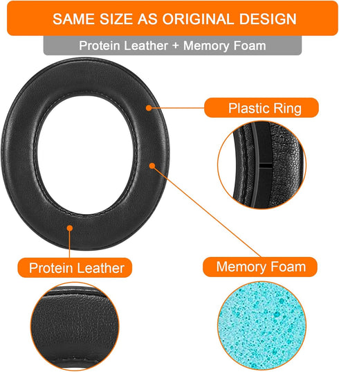 HS60 Earpads, GVOEARS Replacement Ear Pads Cushion for Corsair HS70/Pro HS60/Pro HS50/Pro, Durable Leather Gaming Headset Noise Isolation Earpads ...