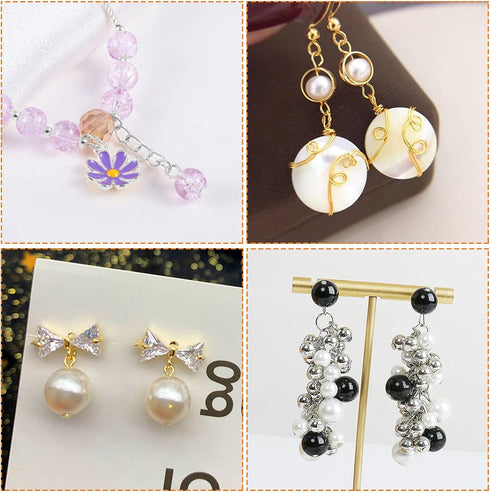 1000pcs Assorted Head Pins Set for Jewelry Making,Flat Head Pins Beading Pins Jewelry Head Pins Kit Head Pins Eye Pins Supplies for Earring Beadin...