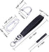 Wisdompro Microfiber Leather Car Keychain, Universal Key Fob Keychain Leather Key Chain Holder with 3 Keyrings and 1 Screwdriver for Men and Women...