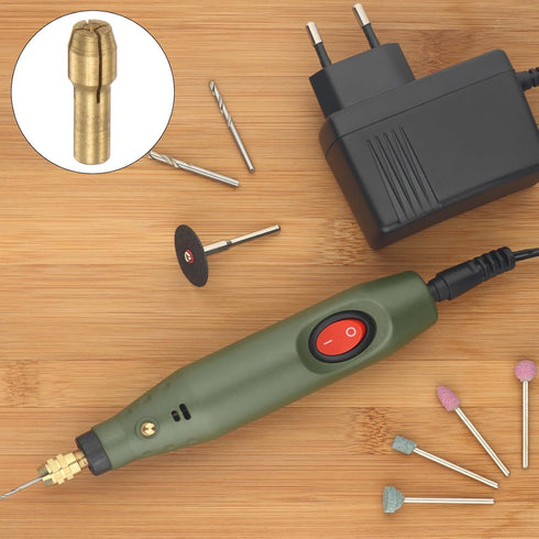 15pcs Brass Collet 0.5mm Brass Drill Chucks Mini Electric Grinder Quick Change Drill Chuck Bit Sets for Rotary Tools, 4.3mm Shank Diameter...