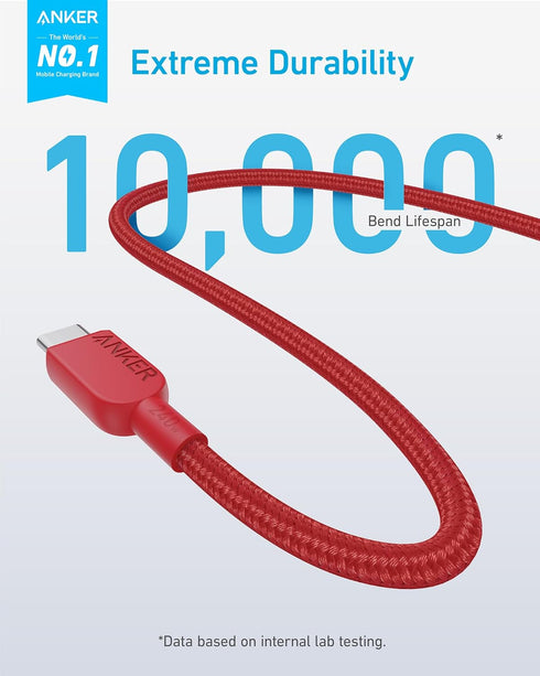 Anker 240W USB C to USB C Cable (2Pack,3ft), USB C Charger Cable Fast Charge for iPhone 15, MacBook Pro 2020, iPad Pro 2020, iPad Air 4, Samsung G...