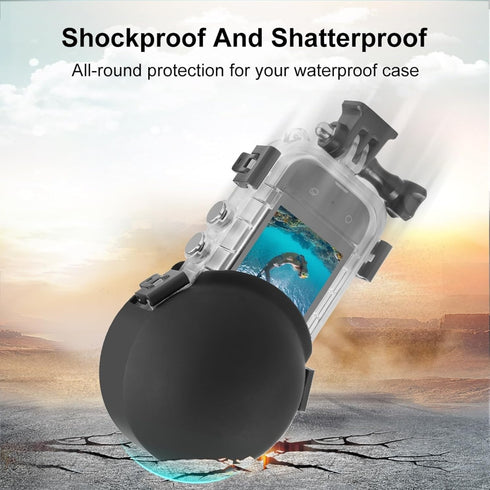 PULUZ Silicone Lens Cover for Insta360 X3 Invisible Dive Housing Case, Protective Lens Cap Flexible Lens Guard Protector Cover for Insta360 X4 Act...