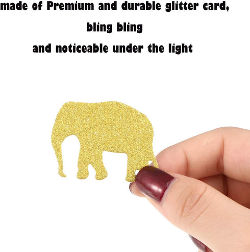 200 Pieces Safari Confetti Jungle Animal Table Confetti Gold Glitter Zoo Animal Shape Glitter Scatter for Baby Shower Birthday Party Supplies and ...