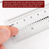 2pcs Film Flexible Ruler 12 Inch 0.1mm Scale PET Plastic Folding Straight Ruler Calibration Soft Ruler Measuring Tool for Factory, Transparent...