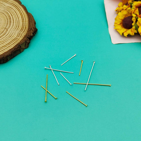1000pcs Assorted Head Pins Set for Jewelry Making,Flat Head Pins Beading Pins Jewelry Head Pins Kit Head Pins Eye Pins Supplies for Earring Beadin...