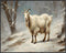 Posterizer 1 pcs-goat in snowy winter nature-oil painting style 5-Art for Animal Lovers-Landscape & Nature Art-Decor for Home & Office- unframed w...