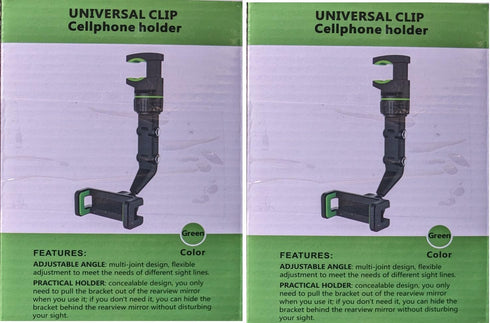 2 Pack of Rearview Mirror Mobile Phone Car Holder Universal 360 Rotating Car Phone Holder and GPS Holder Rearview Mirror Clip...