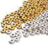 Metal Spacer Beads,200pcs Flat Round Disc Rondelle Spacer Beads Metal Rondelle Beads Spacers for Jewelry Making(6mm) - Silver and Golden...