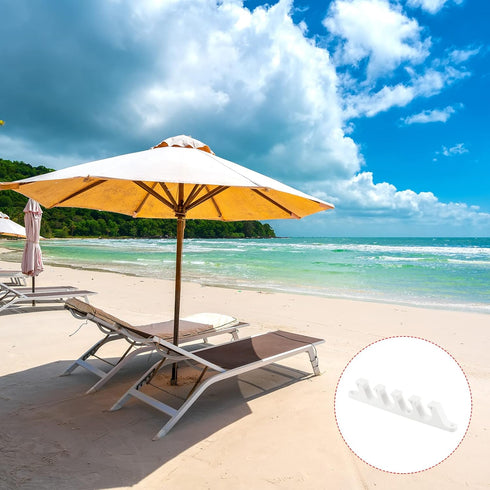 PATIKIL Chaise Adjustment Bracket, 4 Pack 5 Position Lawn Furniture Multi Position Back Support Adjuster for Outdoor Lounge Patio, White...