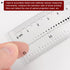 Film Flexible Ruler 12 Inch 1mm Scale PET Plastic Folding Straight Ruler Calibration Soft Ruler Measuring Tool for Factory, Transparent...