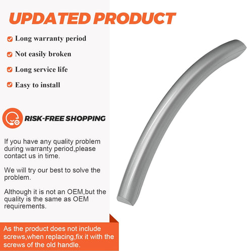 Beaquicy 2025 Upgraded DE94-02409C ME16K3000AS Microwave Door Handle Fit for Samsung Microwave, Replace SMH1611SE DE94-02409C SMH1713S, 12-1/8" ME...