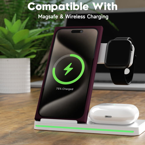 oakxco for iPhone 15 Pro Max Phone Case Silicone Square Edge, Soft Rubber Gel Aesthetic Cute Cover for Women Girl, Thin Slim Protective Flexible M...