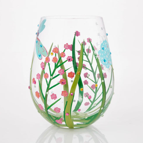 Enesco Lolita Stemless Dragonfly Wine Glass, 4.53-inch Height, 1 Count (Pack of 1)...